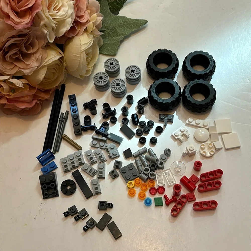 Lego Cars Lego Tires Lego red door 1980s VTG Lego car parts Lego wheels